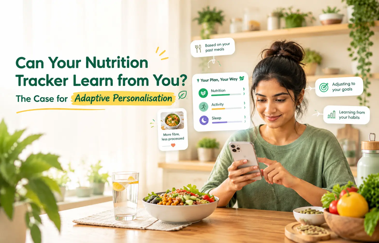 Adaptive nutrition tracker learning from Indian food habits and eating patterns